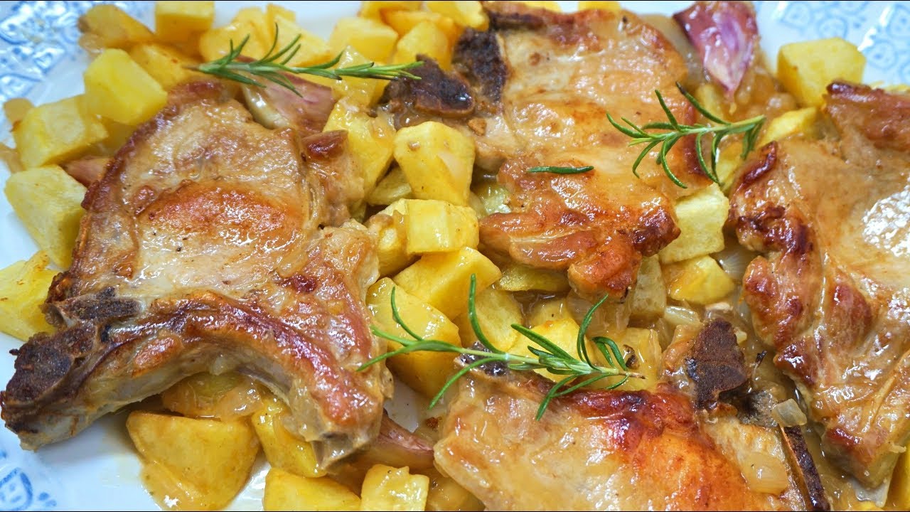 chuletas de cerdo a la cerveza