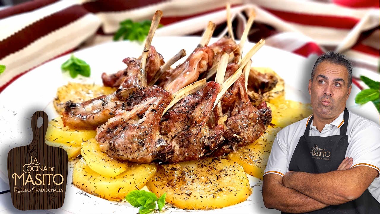 chuletas de cordero al horno con miel