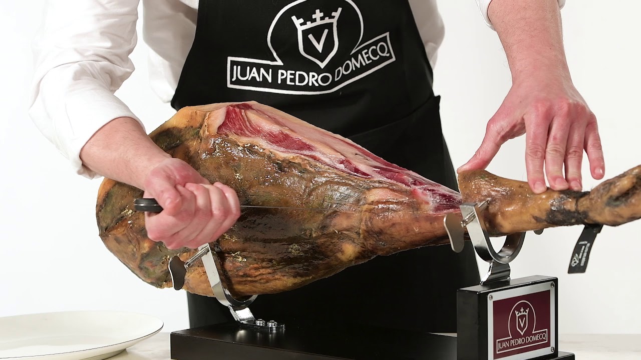 como cortar un jamon de bellota