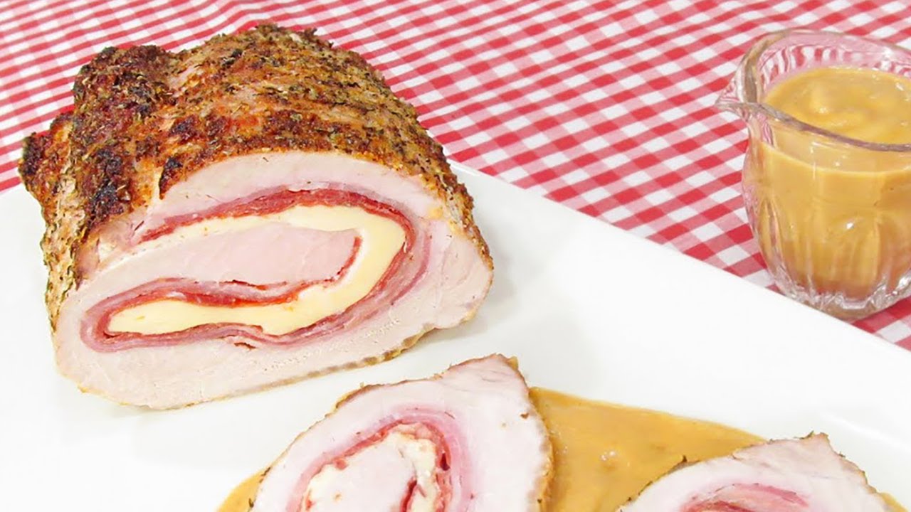 como preparar un lomo relleno al horno