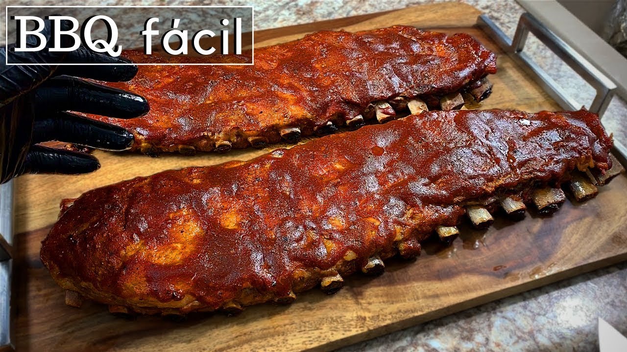 costillas con salsa bbq al horno
