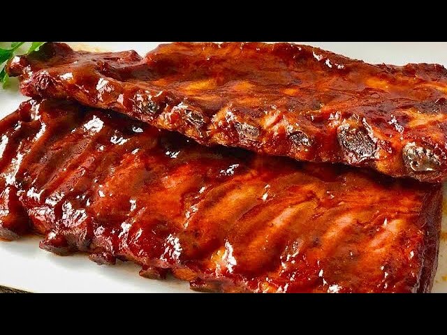 costillas de cerdo con salsa barbacoa