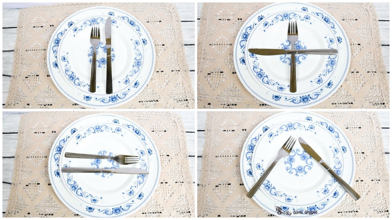 cubiertos en la mesa al terminar