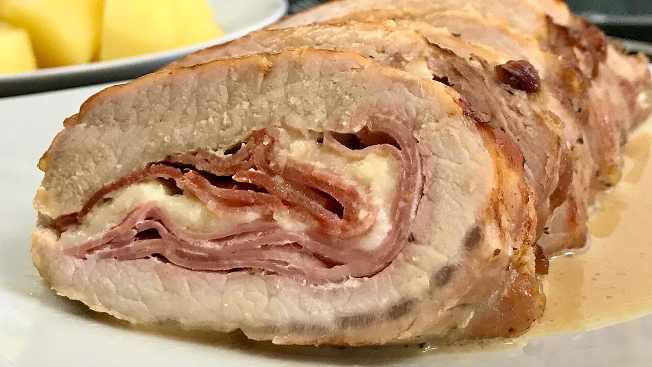 lomo con jamon y queso al horno