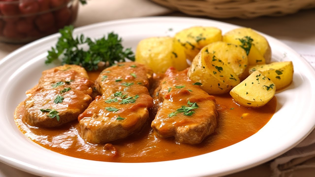 solomillo de cerdo en salsa tradicional