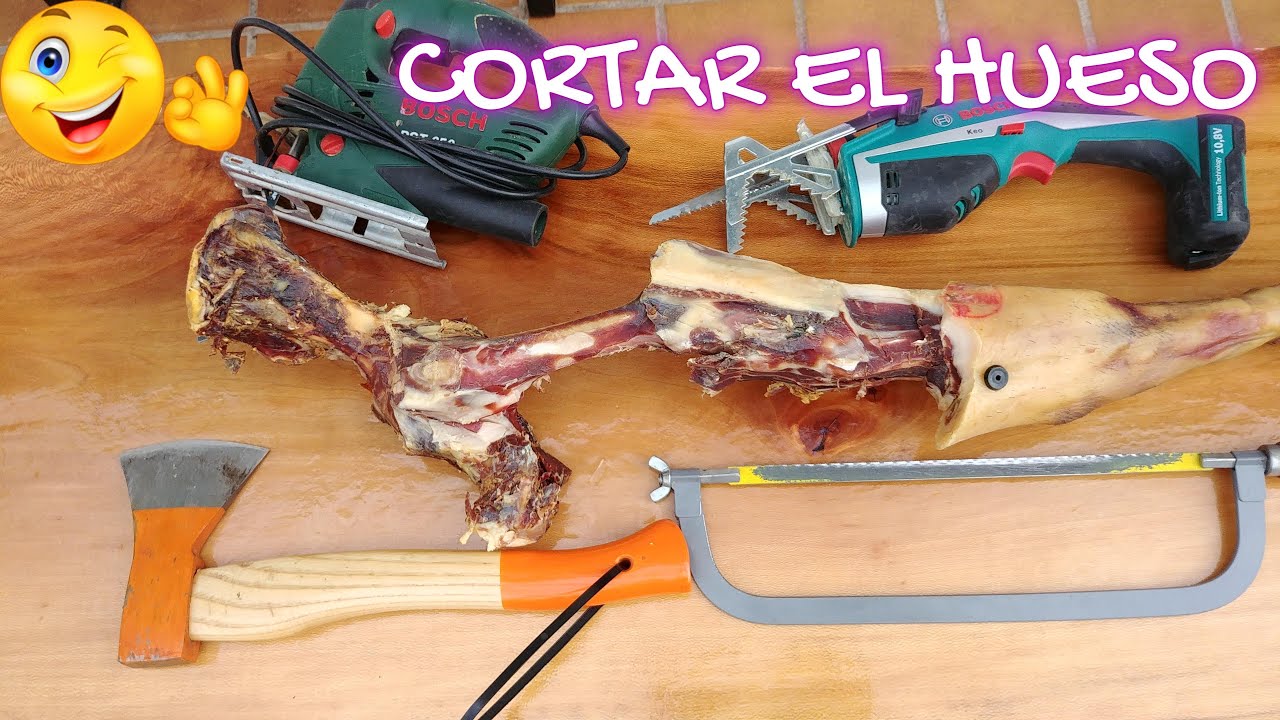 como cortar un hueso de jamon