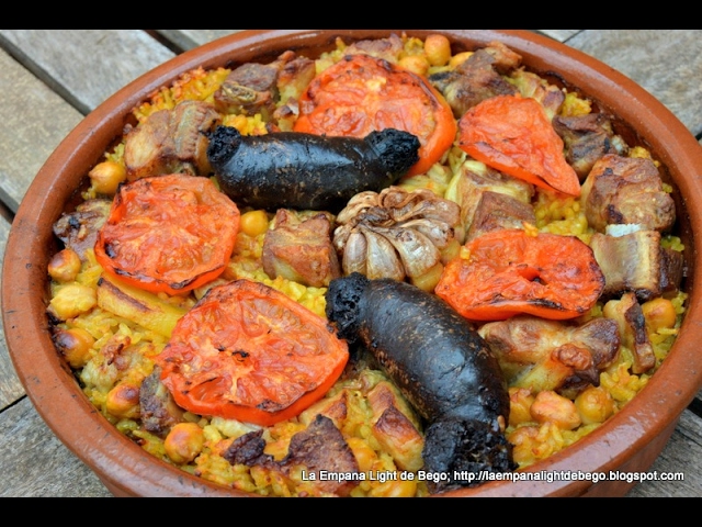 medida de agua para arroz al horno