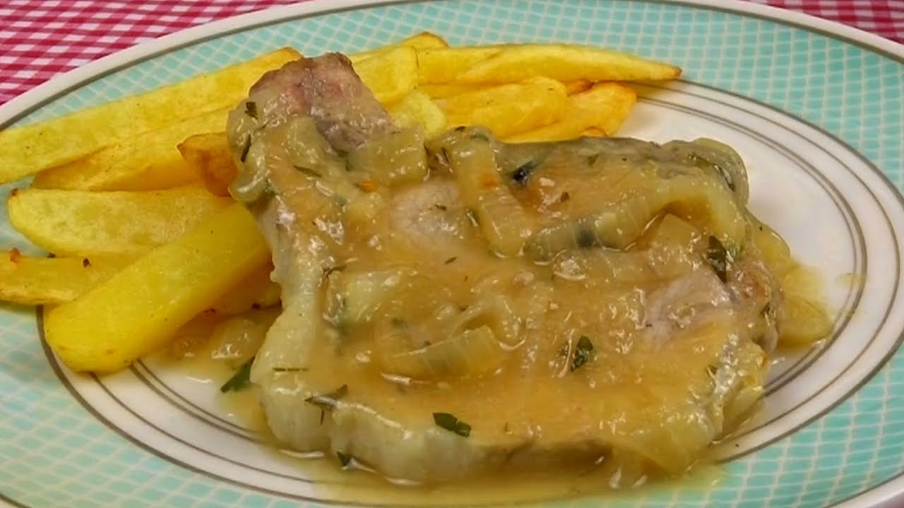 Chuletas de cerdo en salsa de aguja