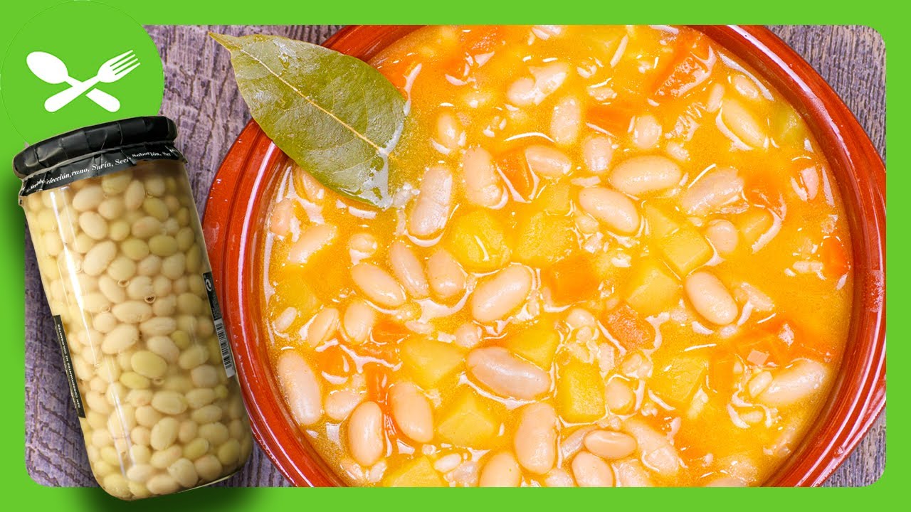 Cómo hacer alubias blancas en conserva
