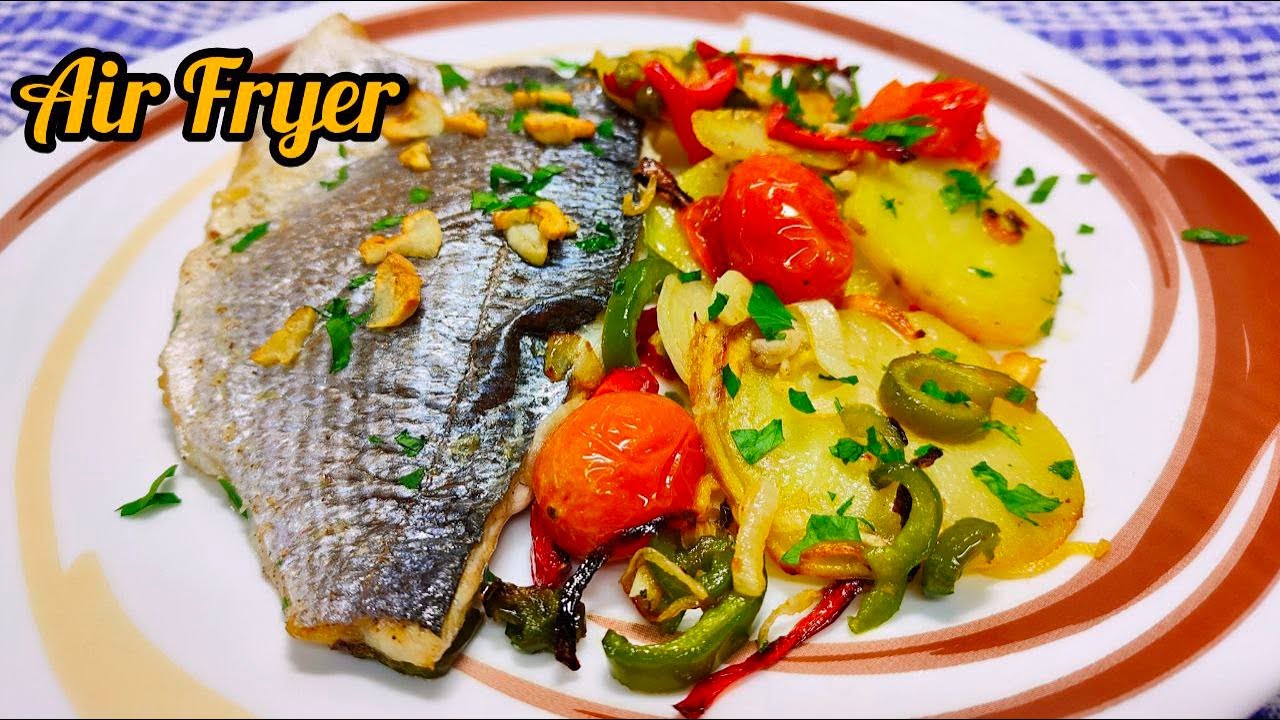 Cómo hacer dorada con patatas usando una freidora de aire