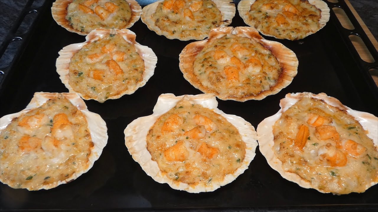 Conchas de vieira vacías ideales para rellenos