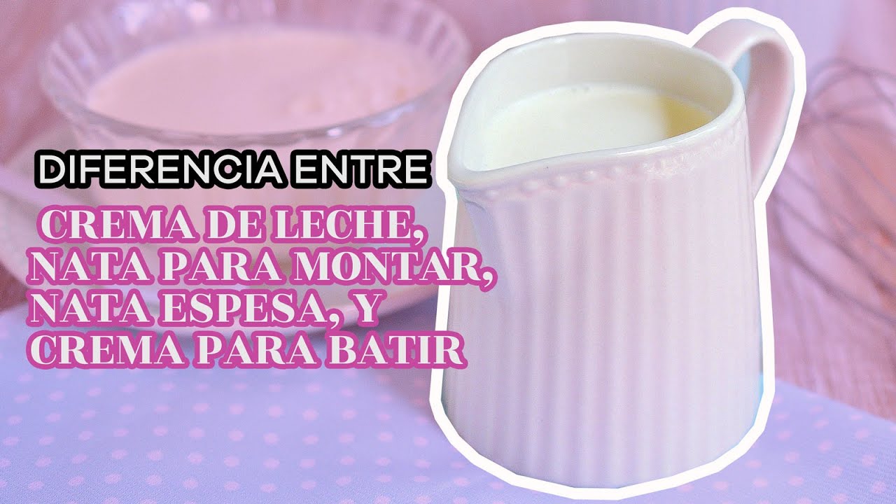 Diferencias entre nata para montar y nata para cocinar