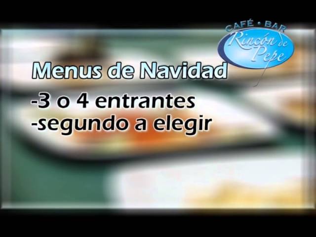Menú del rincón de Pepe Hijo
