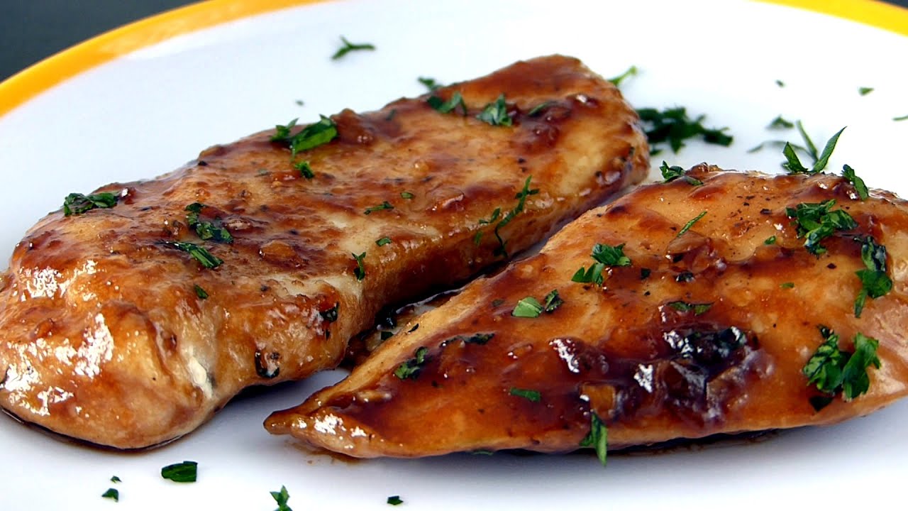 Pechuga de pollo a la soja y miel