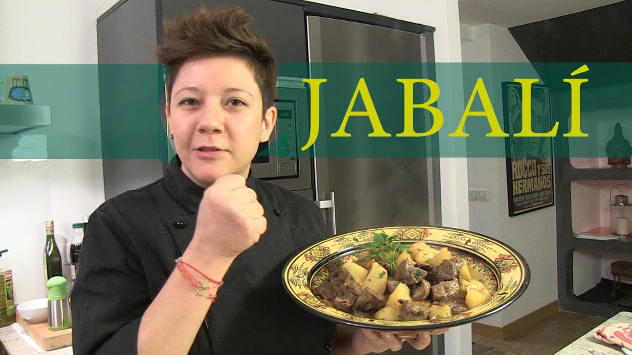 Preparación de jabalí tierno