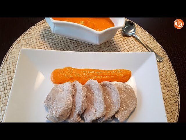 Solomillo en salsa de pimientos del piquillo