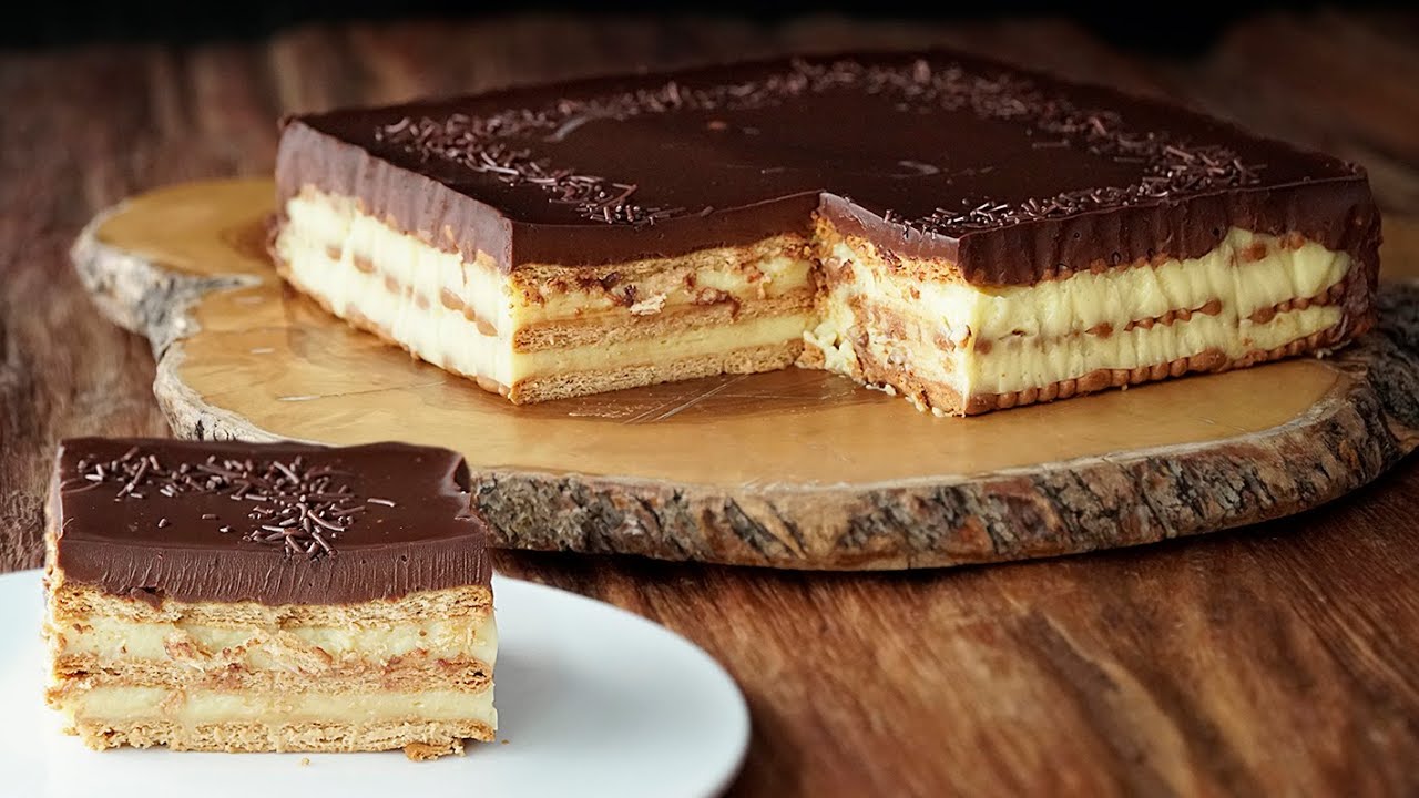 Tarta de Galletas María al Estilo Casero de la Abuela