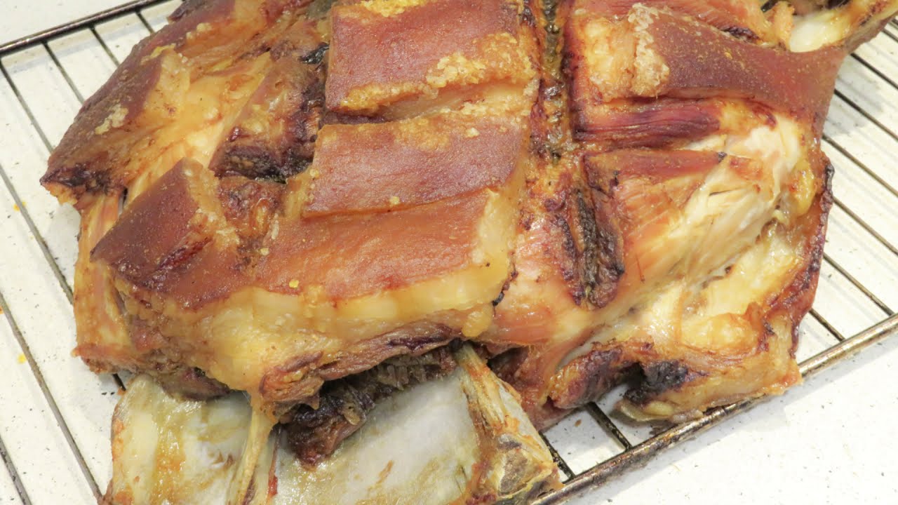 paletilla de cerdo al horno a baja temperatura