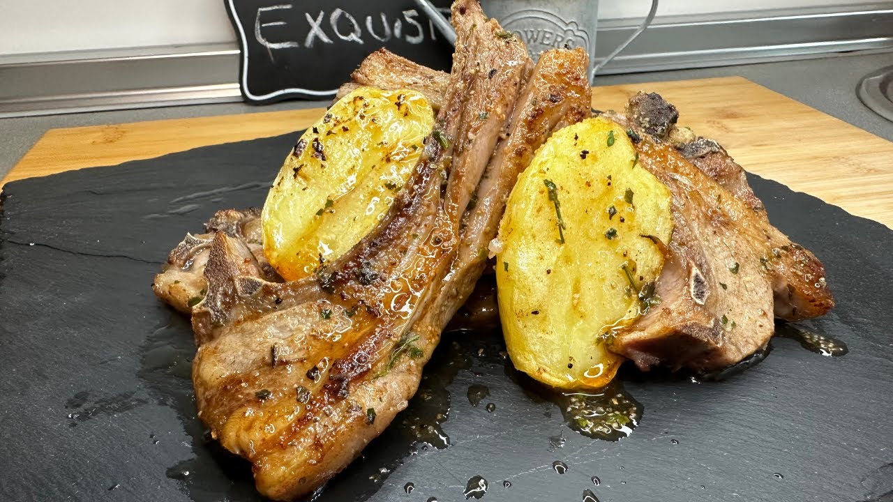 Cocción de chuletas de cordero en la sartén