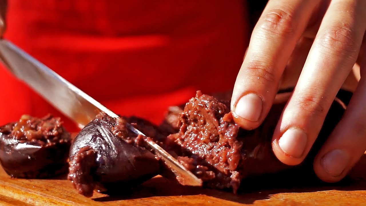 Morcilla de cebolla a la parrilla