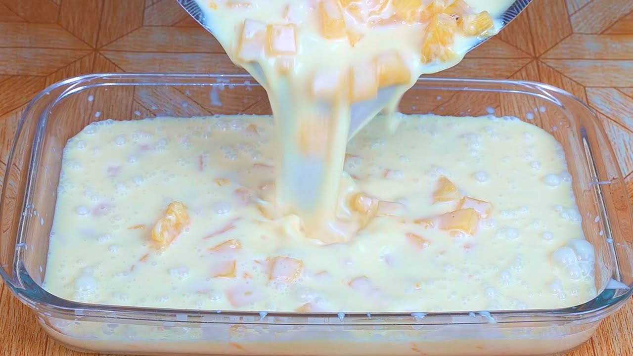 Piña y leche condensada: un delicioso postre