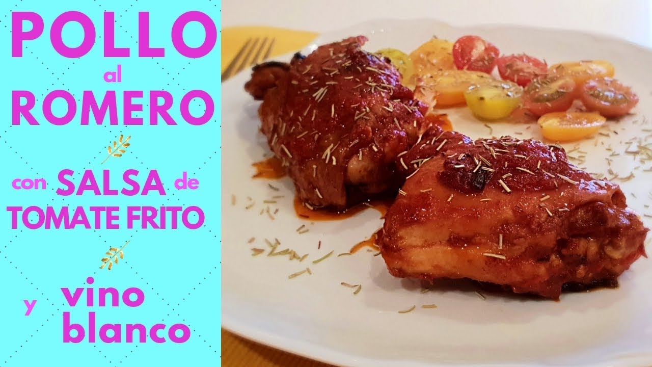 Pollo a la salsa de tomate y vino blanco