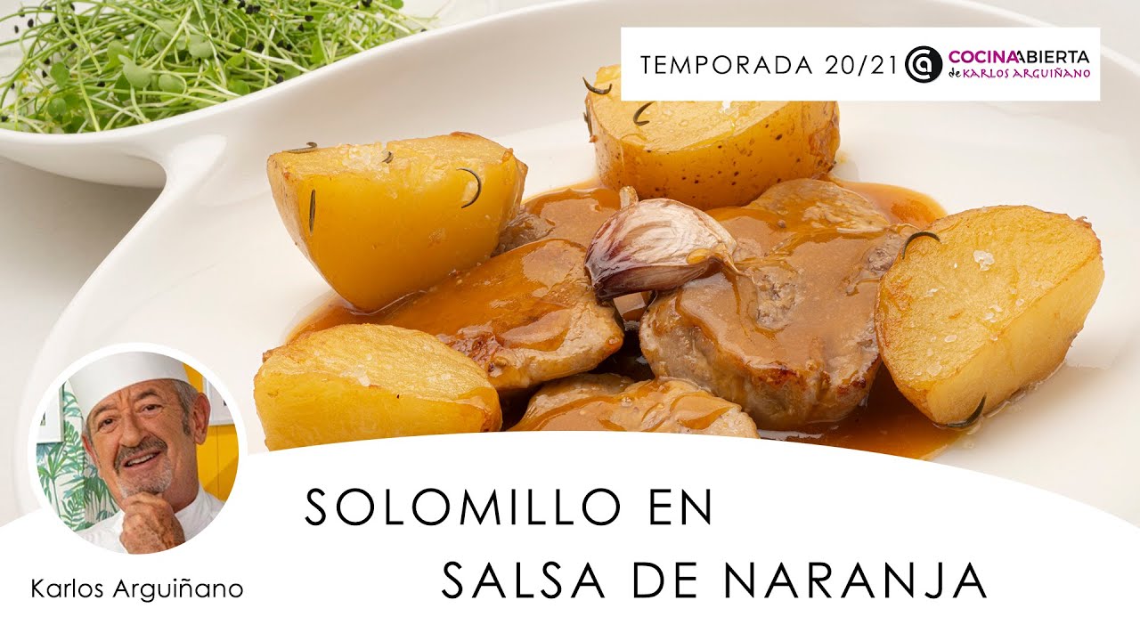 Receta de solomillo de cerdo con salsa de naranja al horno