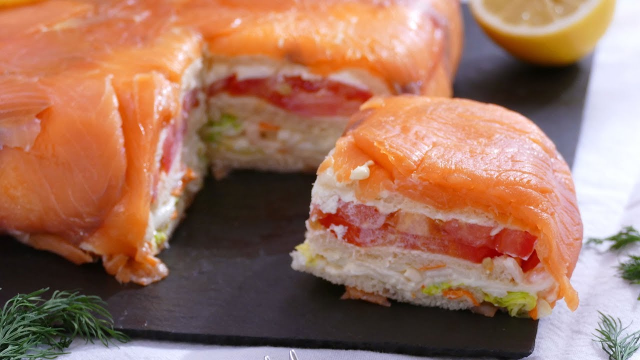 Receta fácil de pastel de salmón para Navidad