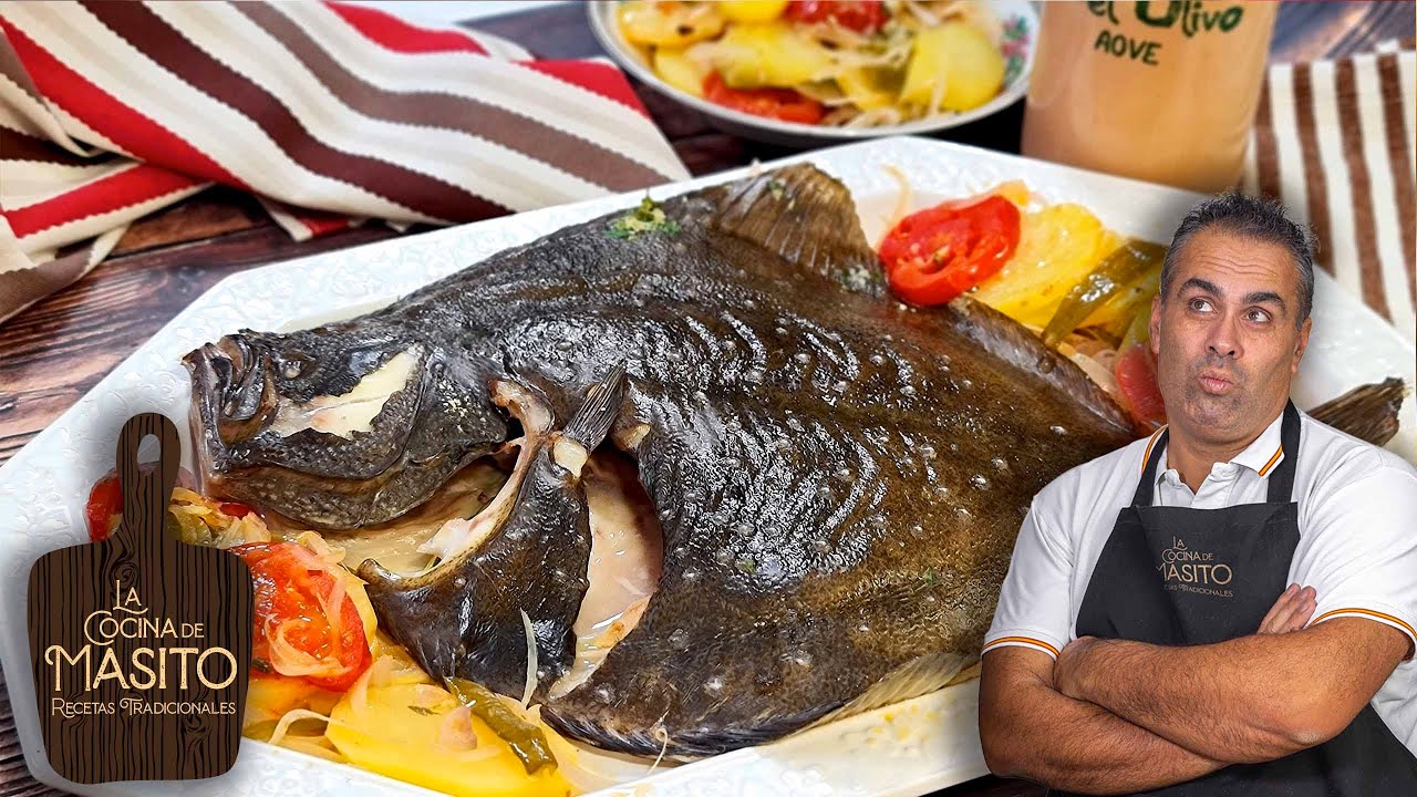 ¿Qué lado de la piel de rodaballo al horno es mejor arriba o abajo?