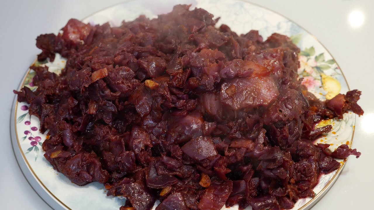 Calorías de la lombarda rehogada con ajo y pimentón