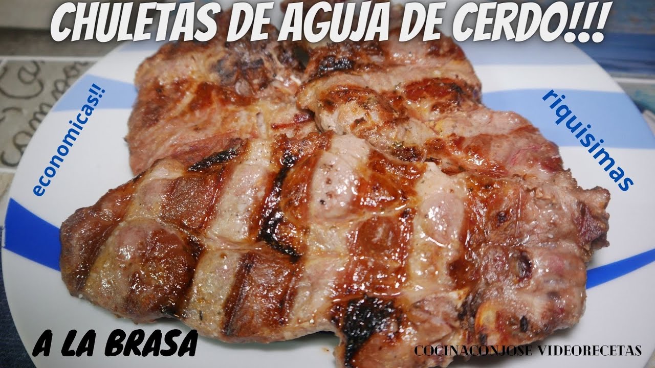 Chuletas de aguja a la parrilla