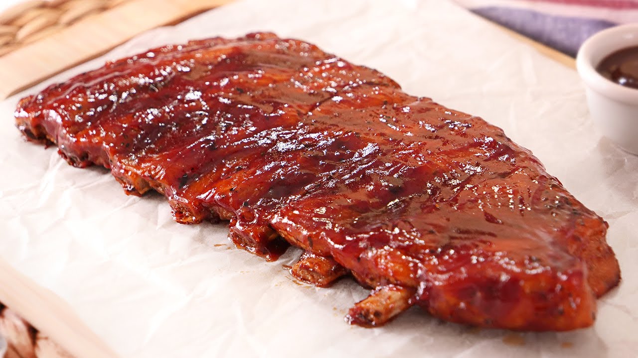Costillas al horno con salsa barbacoa