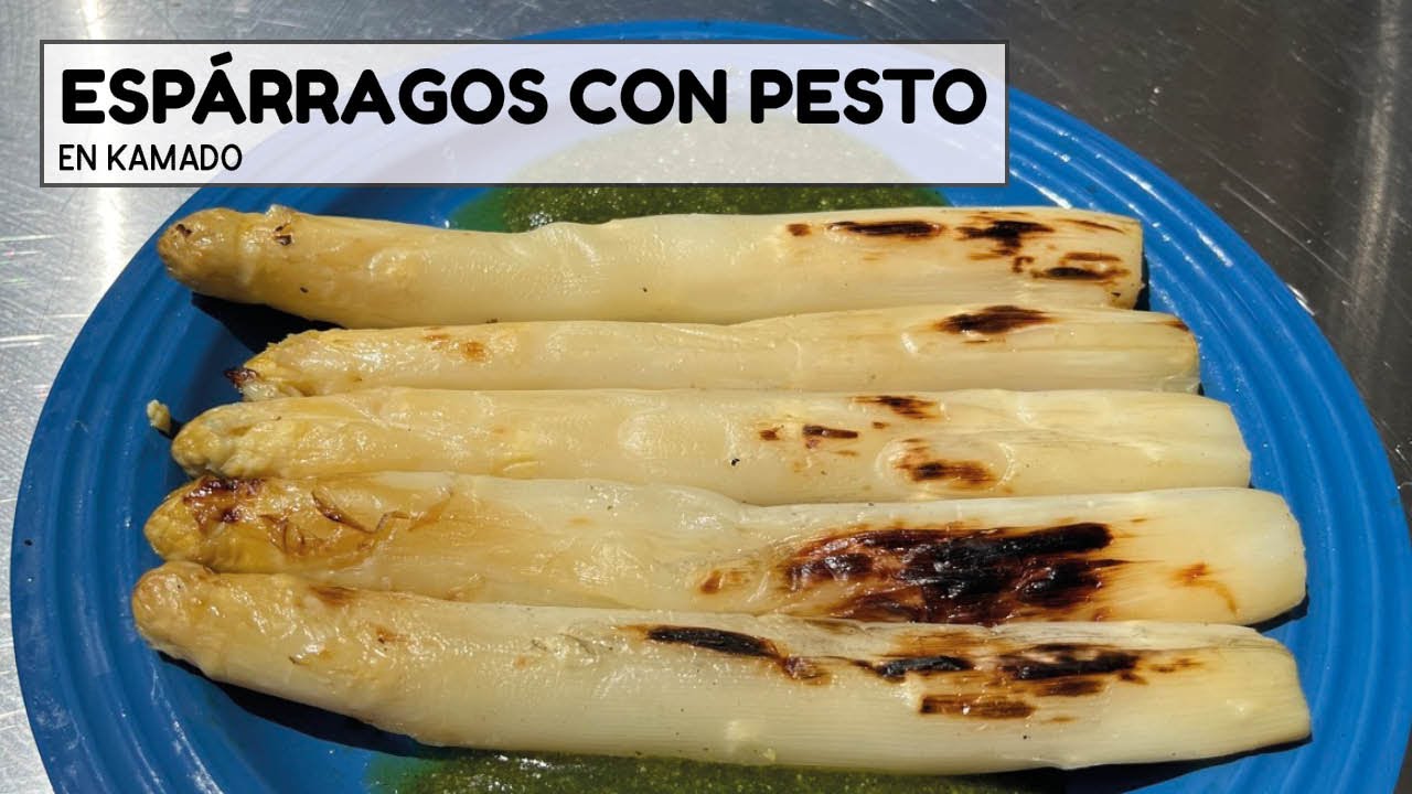 Espárragos blancos a la parrilla con salsa