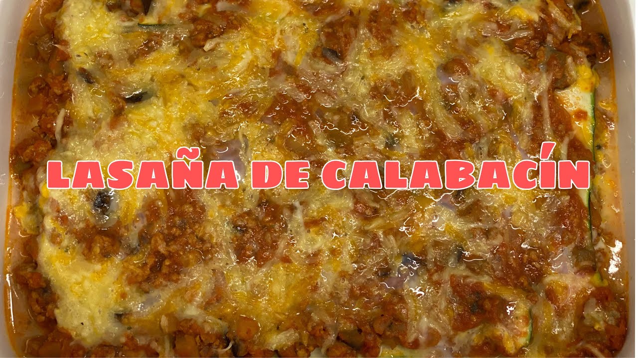 Lasaña de calabacín y carne picada sin salsa bechamel