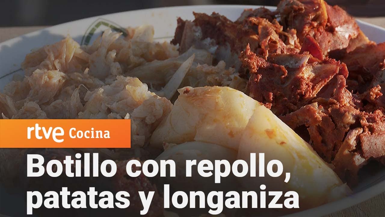 Plato de botillo con patatas y repollo