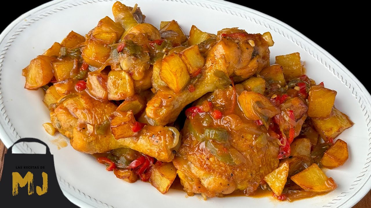 Pollo en salsa con patatas