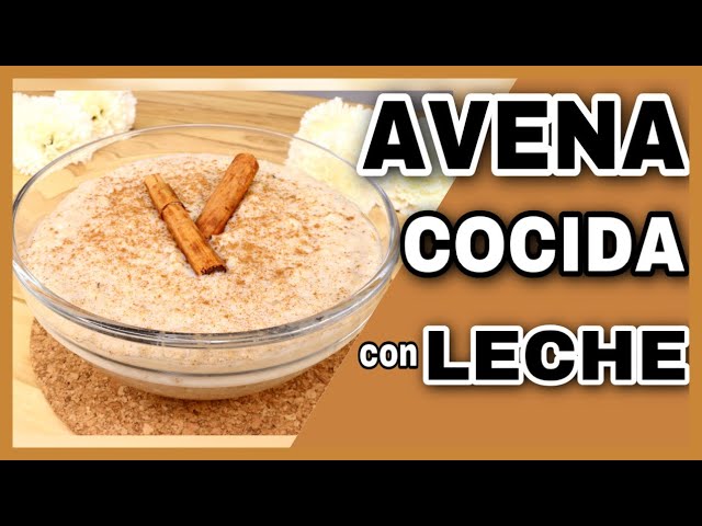 Preparación de avena con leche para la cena