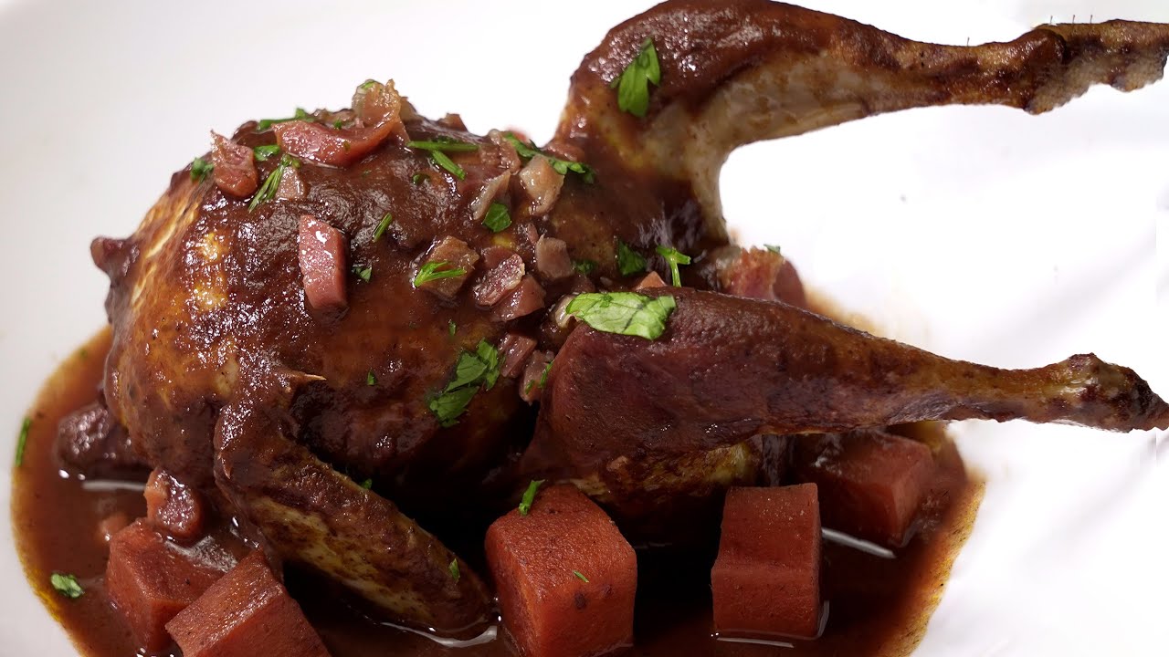 Preparación de codornices en salsa con olla express