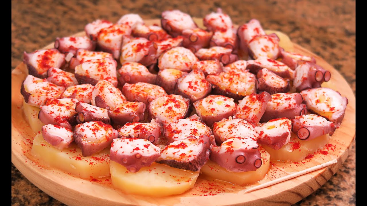 Pulpo a la gallega listo para servir