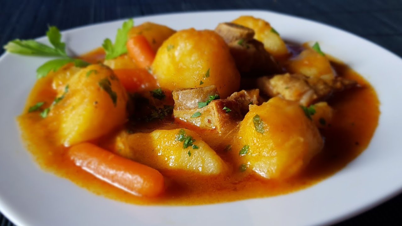 Receta de costillas con patatas en olla express
