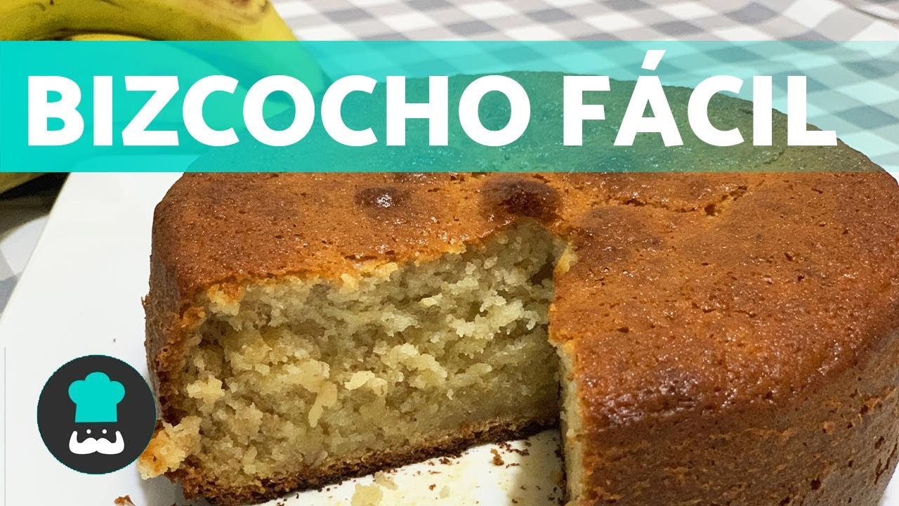 Receta de delicioso bizcocho de plátano y yogur esponjoso