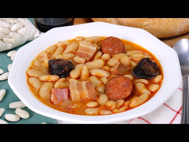 Receta de fabada asturiana rápida en olla a presión