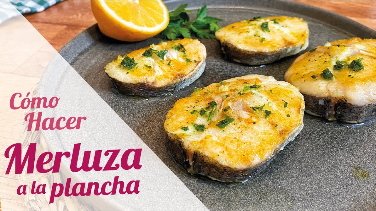 Receta de filetes de merluza a la plancha con ajo y perejil