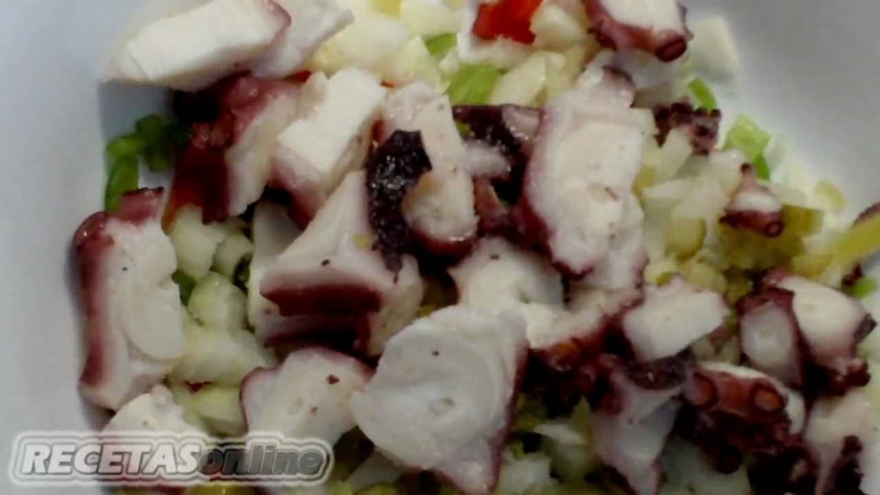Receta de pulpo a la vinagreta para servir frío