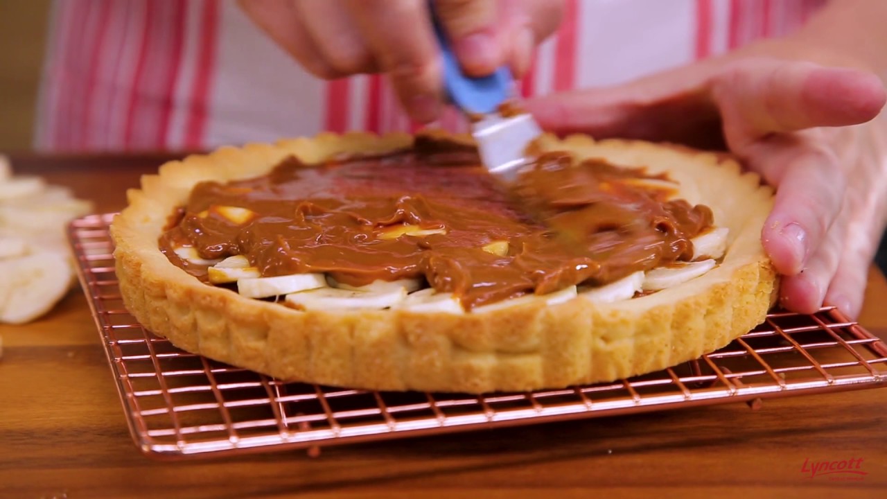 Receta de tarta de plátano con dulce de leche