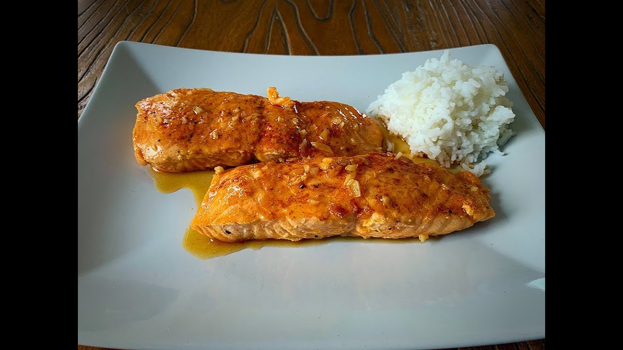 Salmón con miel y limón