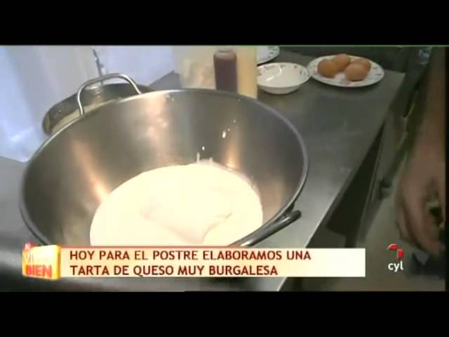Tarta de queso elaborada con queso de Burgos