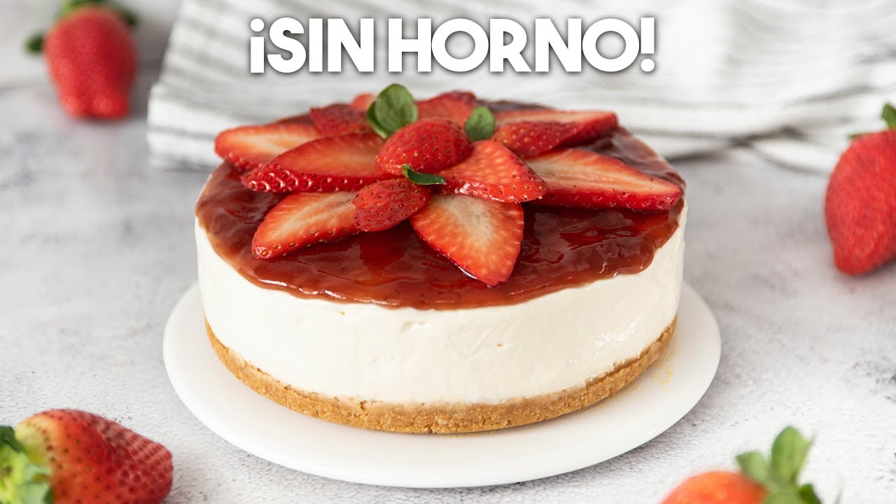 Tarta de queso sin crema con gelatina