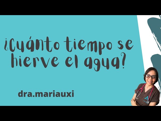 ¿Cuánto tiempo tarda el agua en hervir?
