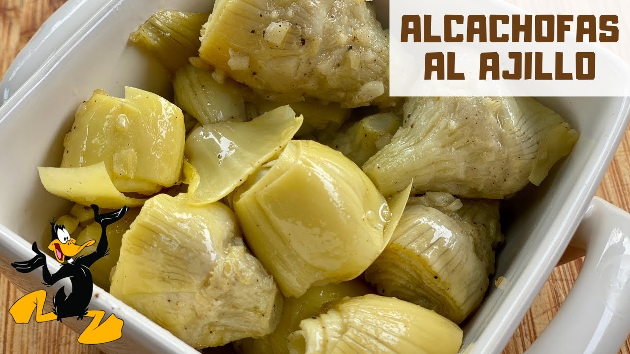 Alcachofas en conserva al ajillo